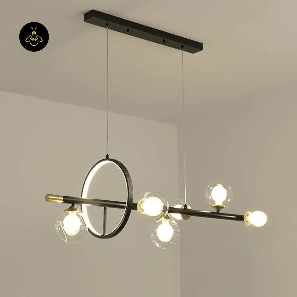 Jagmag Lights Flora Chandelier with Metal and Glass Design, 47.2-Inch Length, for Dining Spaces - Jagmag Lights