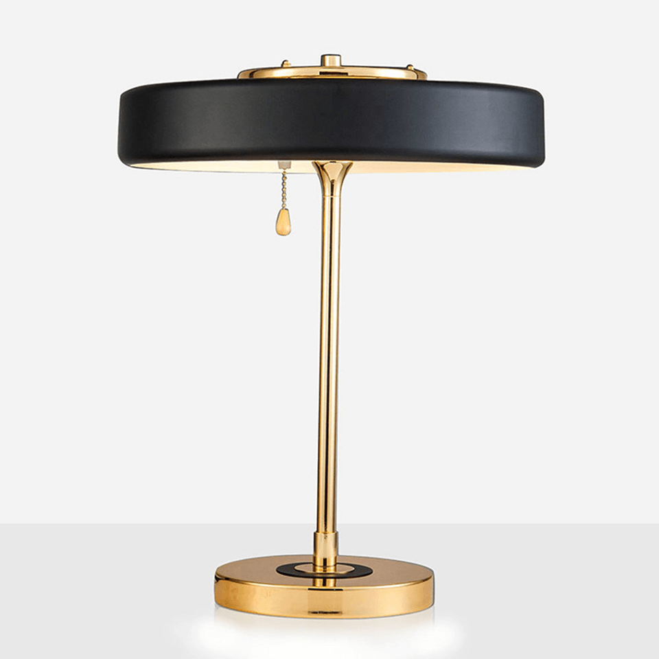 Jagmag Retro Round Metal Study Table Lamp - Distressed Copper Finish, 35x35x49 CM, for Stylish Interiors - Fancy and Decorative lights - Brand name jagmag lights