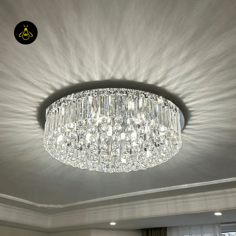 Jagmag Lights Contemporary Crystal Ceiling Chandelier, Modern Design, for Living Room, Dining Room, or Bedroom - Jagmag Lights