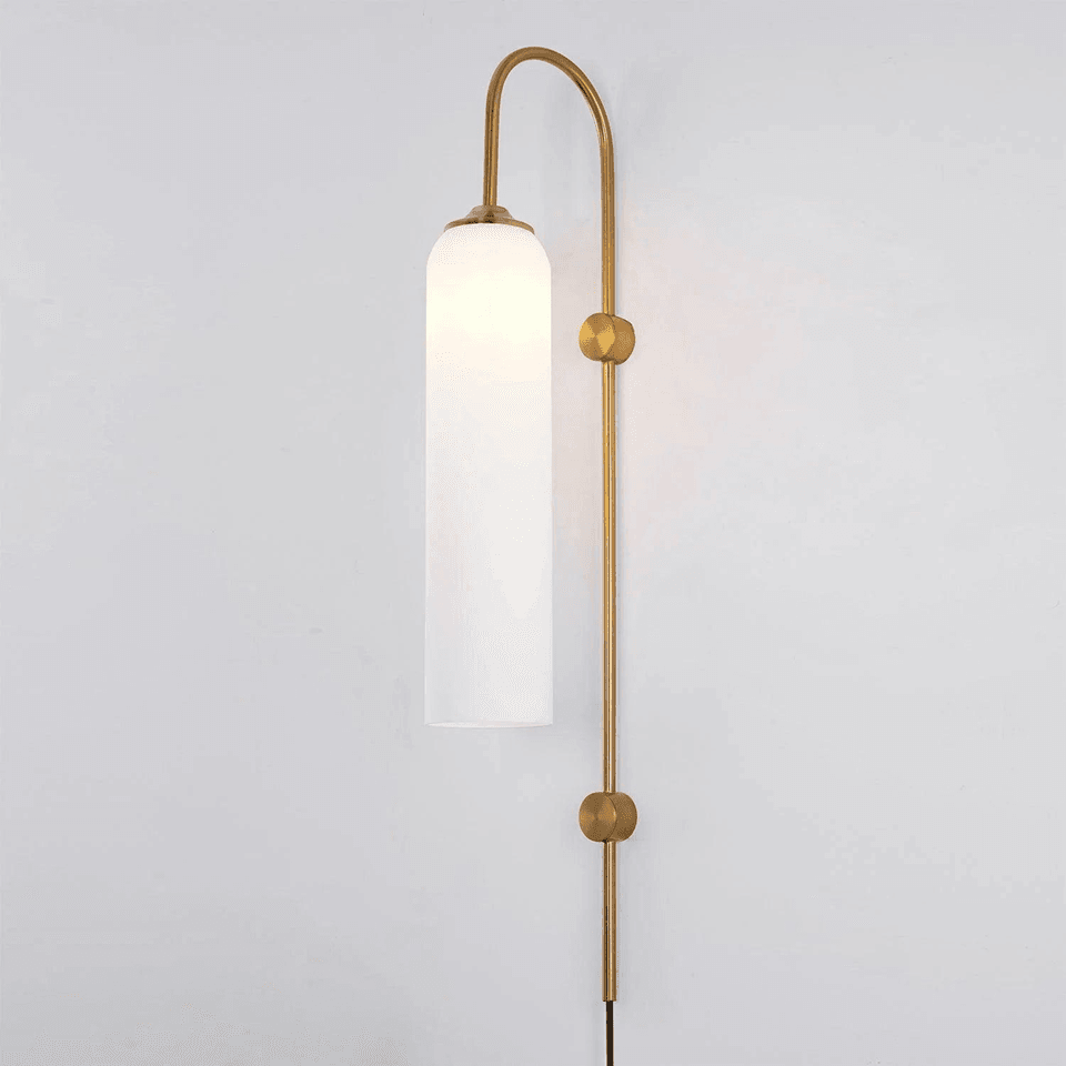 Luke Glass Wall Sconce - Set of 2, Modern Cylindrical Design, Multiple Finishes, for Elegant Interiors - Fancy and Decorative lights - Brand name jagmag lights