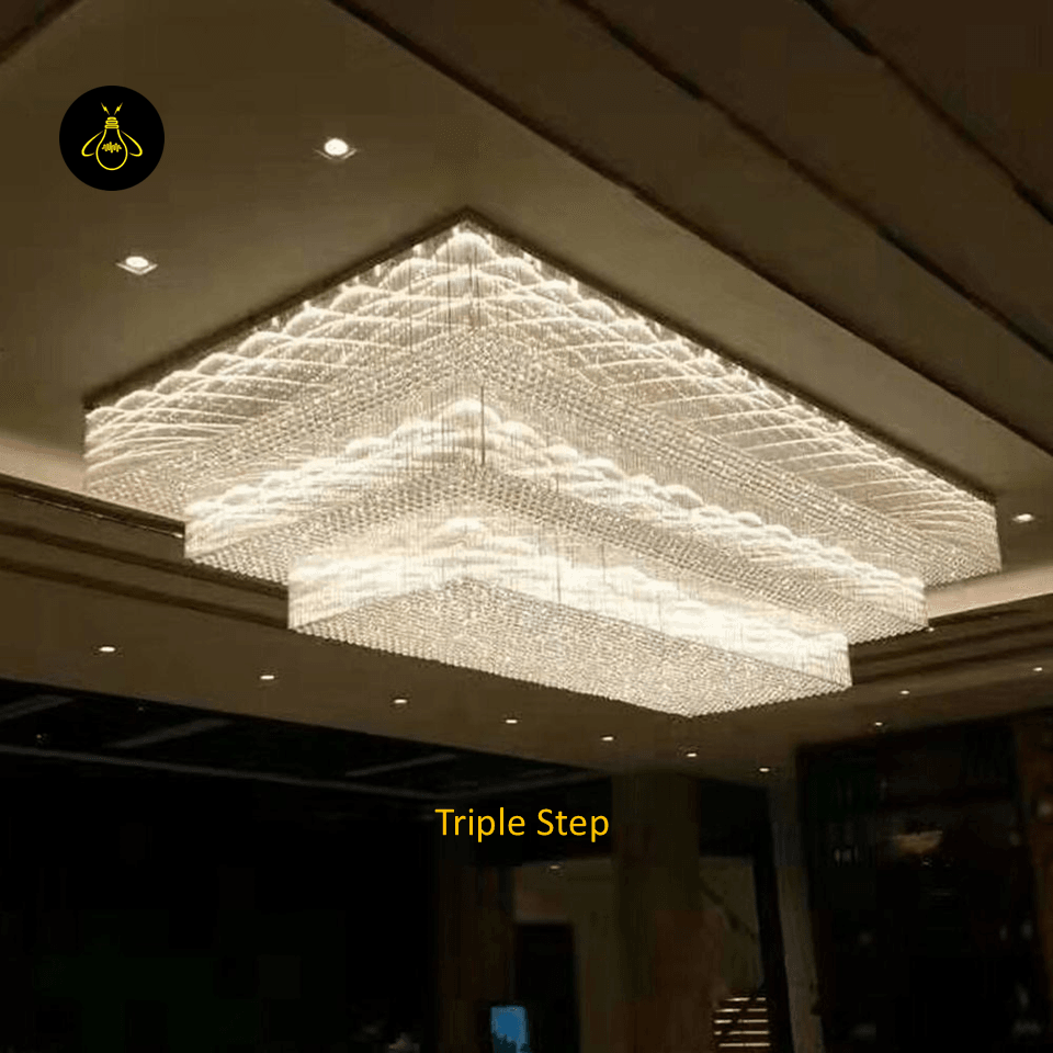 Jagmag Lights Raindrop Crystal Flush Mount Chandelier, K9 Crystal, for Living Room, Dining Room, or Bedroom - Jagmag Lights