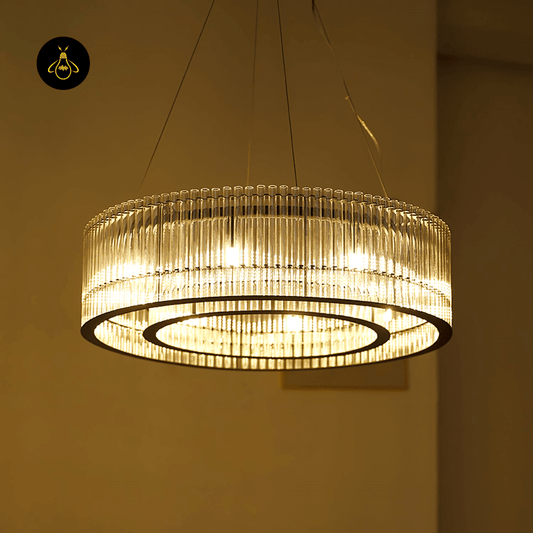 Jagmag Modern Ring Chandelier - Black Finish, 23.6-Inch - Contemporary Lighting - Fancy and Decorative lights - Brand name jagmag lights