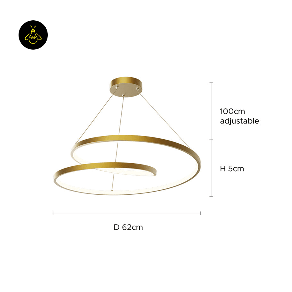Jagmag Lights Pendant Lamp | Copper, Crystal Reflection Rings | Modern Copper Pendant Light - Jagmag Lights