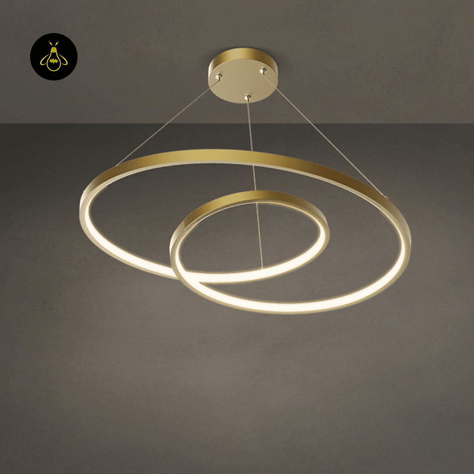 Jagmag Lights Pendant Lamp | Copper, Crystal Reflection Rings | Modern Copper Pendant Light - Jagmag Lights