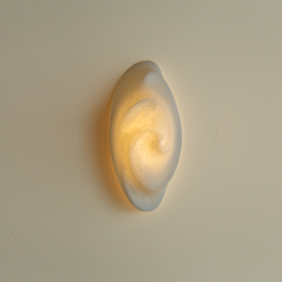 Jagmag Lights Chignon Stone Wall Light – Sculptural Elegance in Alabaster | Handcrafted in India
