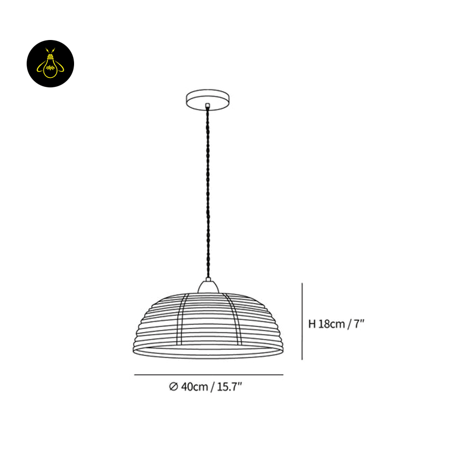 Jagmag Lights Wood and Fabric Pendant Light | Wabi-Sabi Design | E26/E27 - Fancy and Decorative lights - Brand name jagmag lights