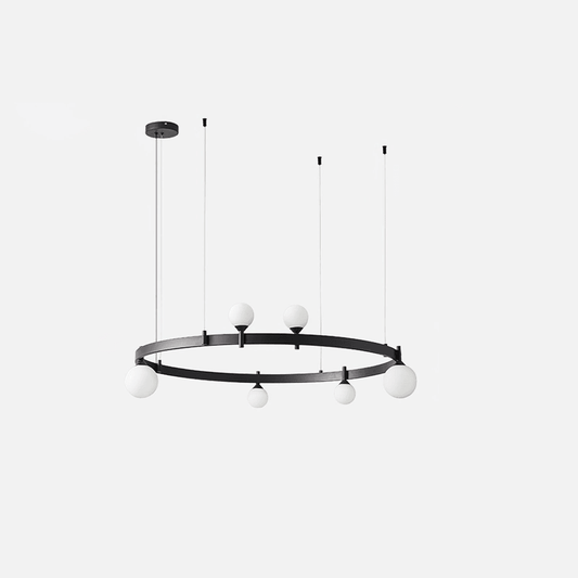 Jagmag Modern Glass Sphere Chandelier, 32.3-Inch Diameter, Black Finish - Fancy and Decorative lights - Brand name jagmag lights
