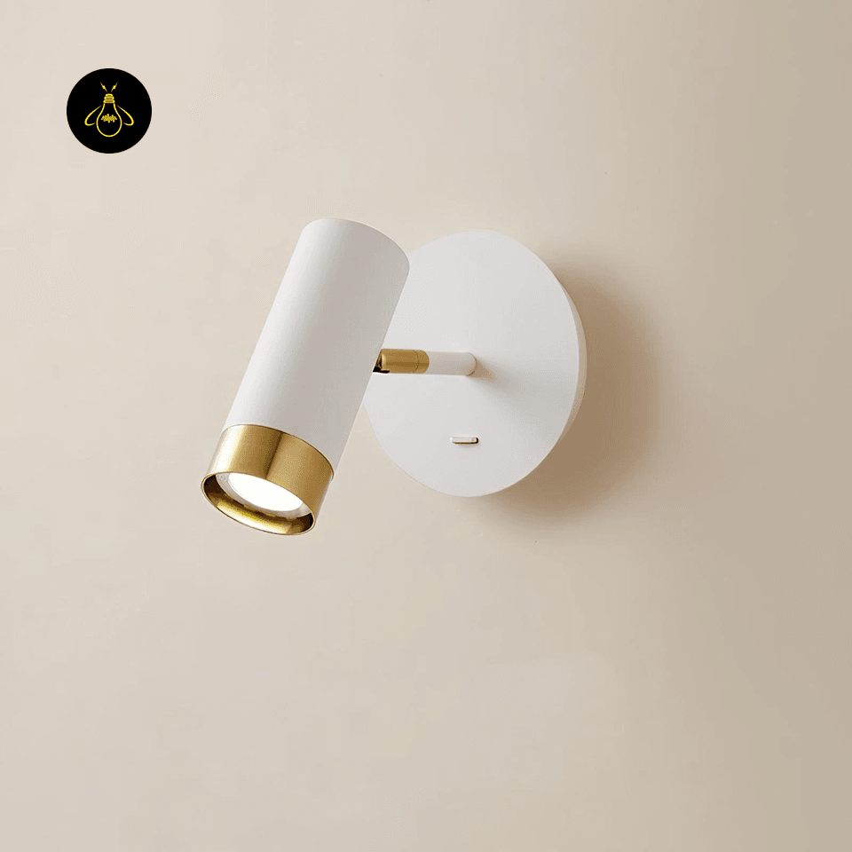 Jagmag Karpo Wall Lamp with Adjustable Head, White Finish, for Bedroom Reading - Fancy and Decorative lights - Brand name jagmag lights