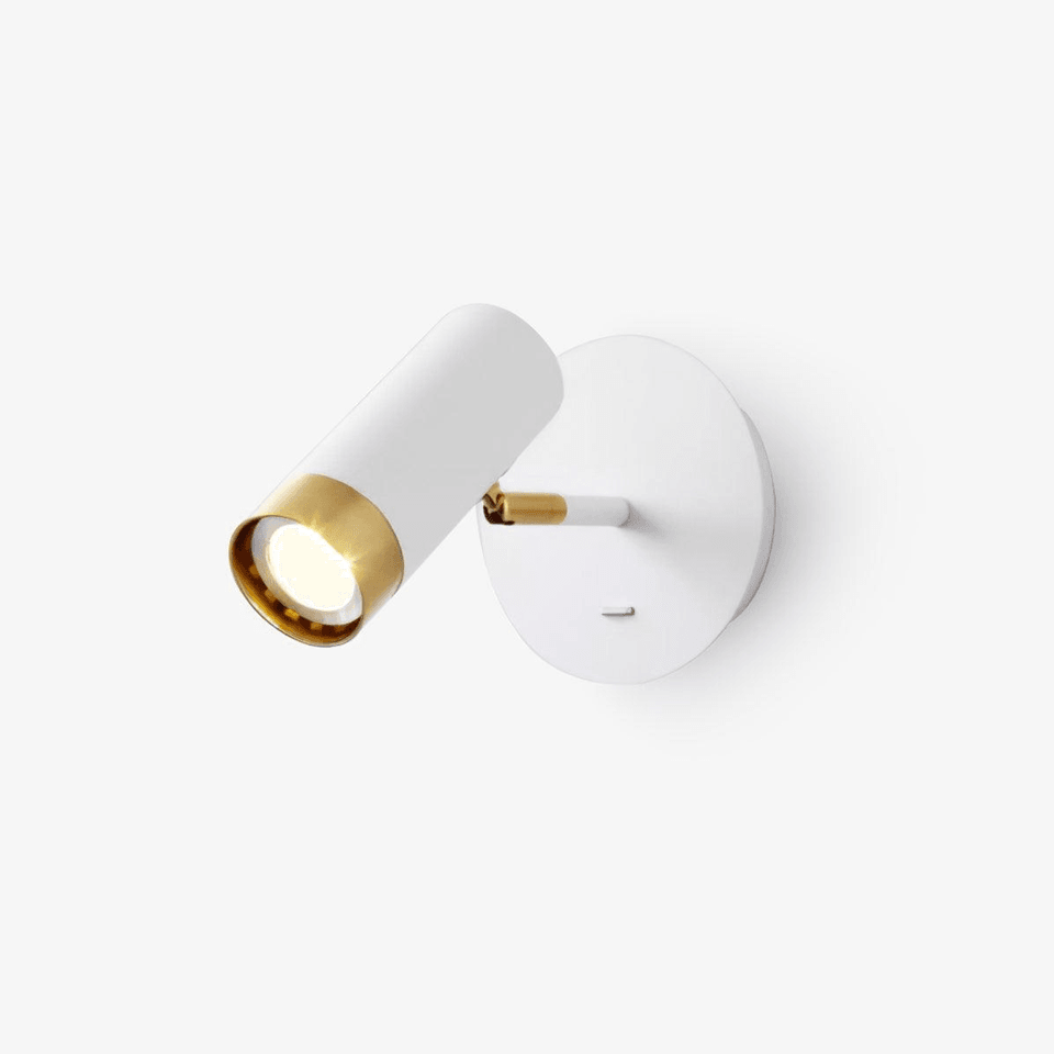 Jagmag Karpo Wall Lamp with Adjustable Head, White Finish, for Bedroom Reading - Fancy and Decorative lights - Brand name jagmag lights