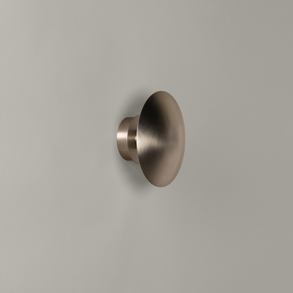 Jagmag Lights LED Lamp for Wall with Satin Nickel Finish, Aluminum Material, 250mm Diameter, Warm White Light, Modern Minimalist Design