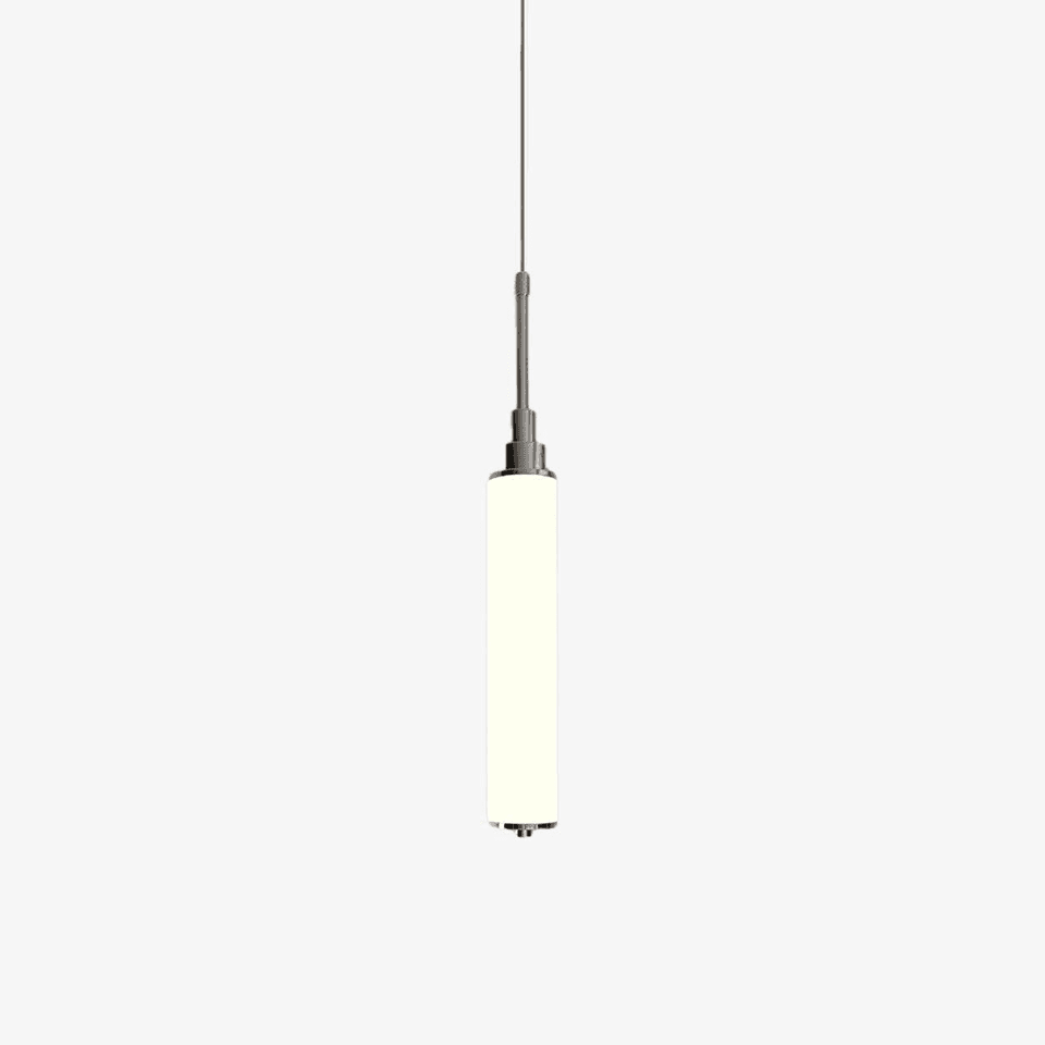 Jagmag Lights Modern Chrome Pendant Light | LED | Small & Sleek | White Shade | Made in India - Jagmag Lights