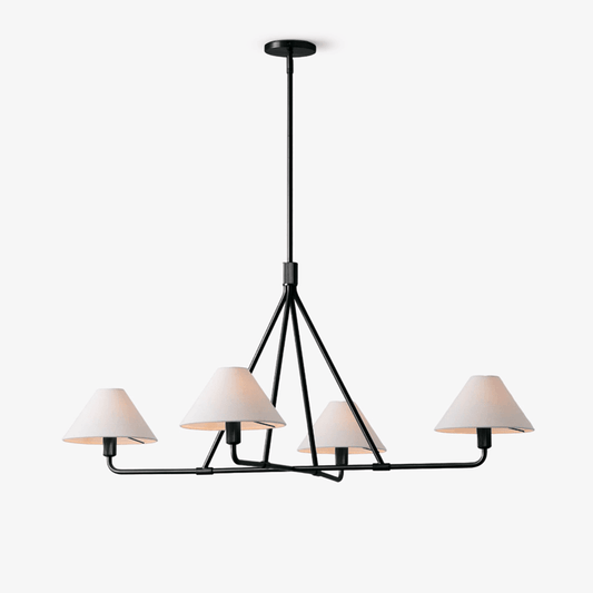 Jagmag Modern Fabric Shade Chandelier, 4 Lights, 43.3-Inch Diameter - Living Room Lighting - Fancy and Decorative lights - Brand name jagmag lights