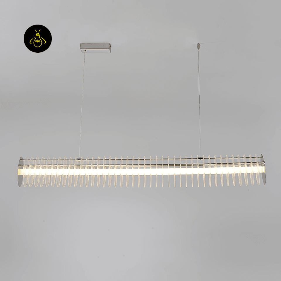 Modern Linear LED Chandelier - Chrome Finish, 47.2-Inch - Jagmag Contemporary Lighting - Jagmag Lights