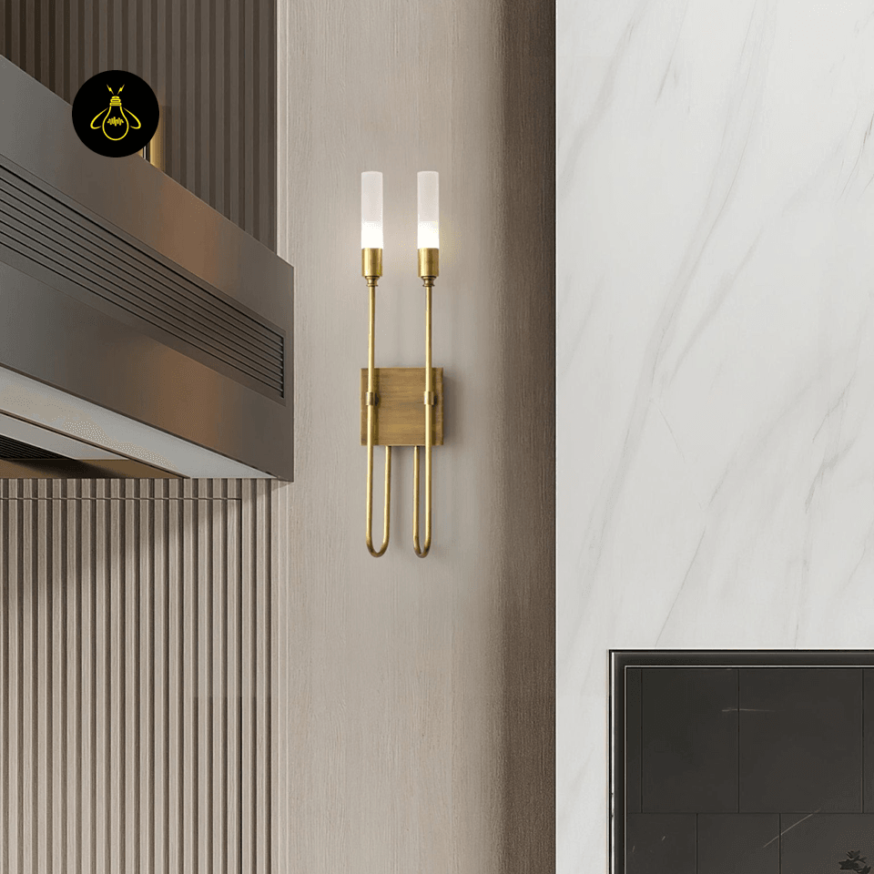 Jagmag Lights Double Arrow Wall Sconce with Paired Light Sources, 56cm Height, for Modern Elegance - Fancy and Decorative lights - Brand name jagmag lights