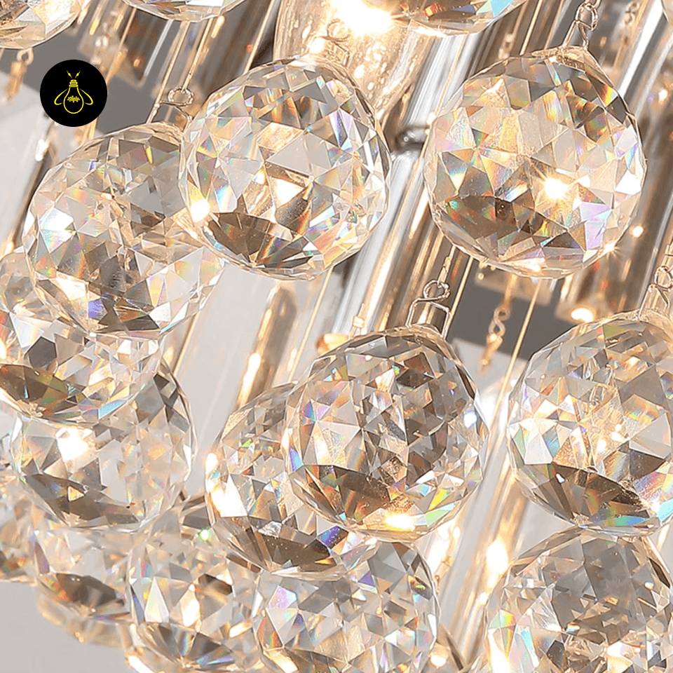 Jagmag Lights Contemporary Crystal Ceiling Chandelier, Modern Design, for Living Room, Dining Room, or Bedroom - Jagmag Lights