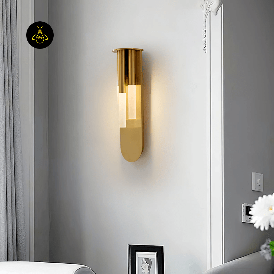 Jagmag Lights Rousseau Wall Lamp with Frosted Glass Tubes, 43cm Height, for Modern Luxury Interiors - Fancy and Decorative lights - Brand name jagmag lights