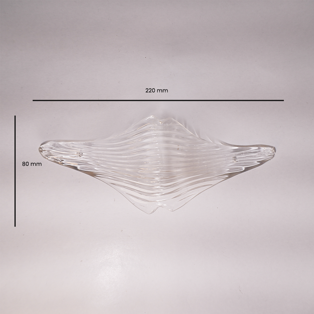 Clear Borosilicate Glass Bird Wings – 220x80mm | Lighting Component for Chandeliers | 100 pcs per box