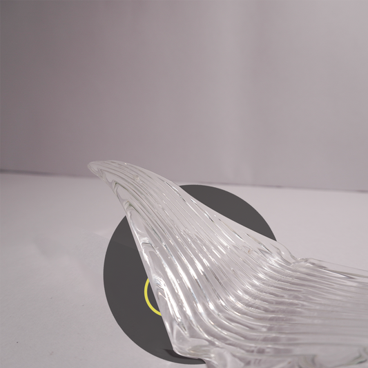 Clear Borosilicate Glass Bird Wings – 220x80mm | Lighting Component for Chandeliers | 100 pcs per box