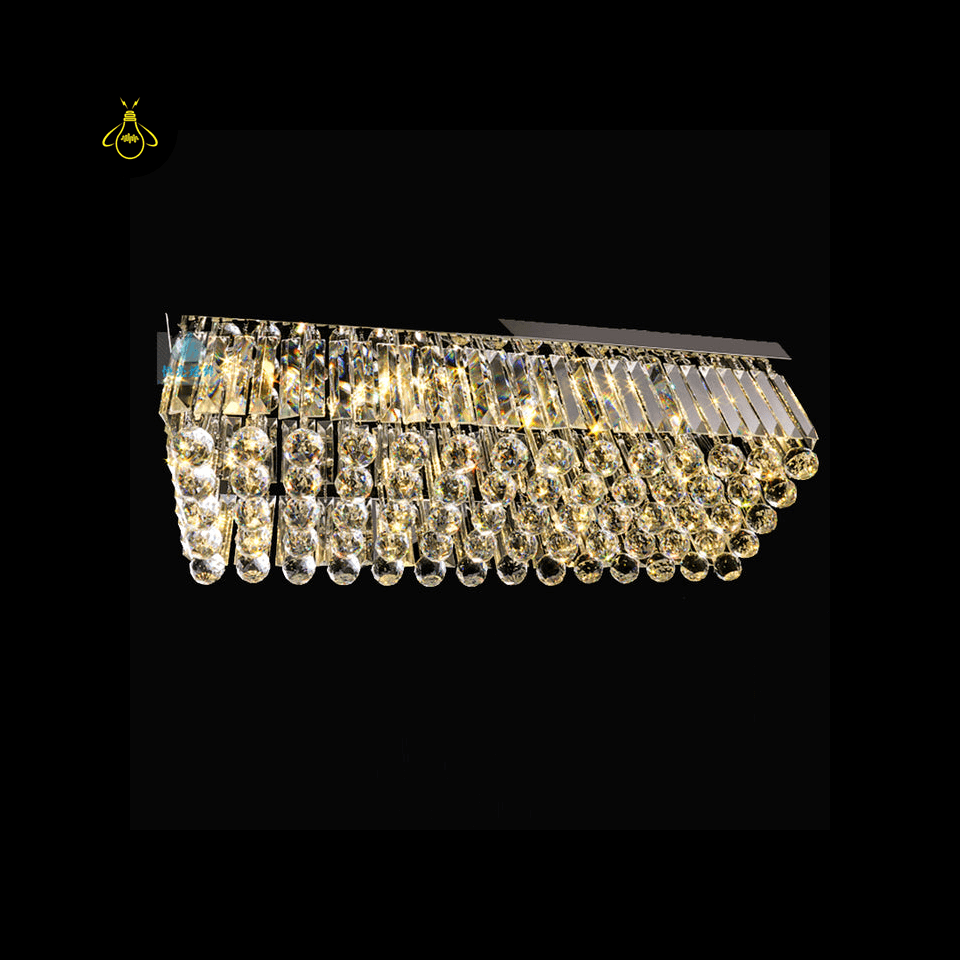 Jagmag Lights Raindrop Crystal Flush Mount Chandelier, K9 Crystal, for Living Room, Dining Room, or Bedroom - Jagmag Lights