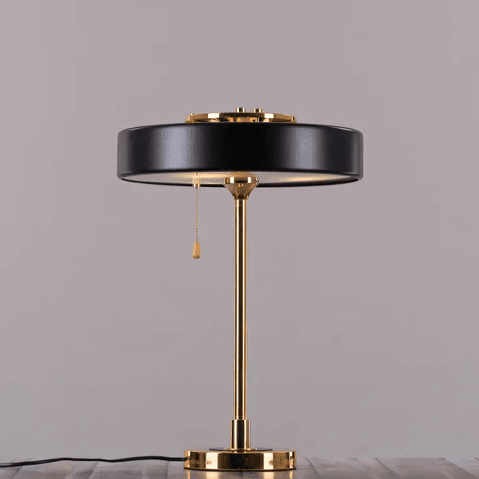 Jagmag Retro Round Metal Study Table Lamp - Distressed Copper Finish, 35x35x49 CM, for Stylish Interiors - Fancy and Decorative lights - Brand name jagmag lights