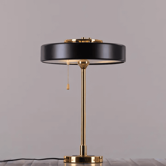 Jagmag Retro Round Metal Study Table Lamp - Distressed Copper Finish, 35x35x49 CM, for Stylish Interiors - Fancy and Decorative lights - Brand name jagmag lights
