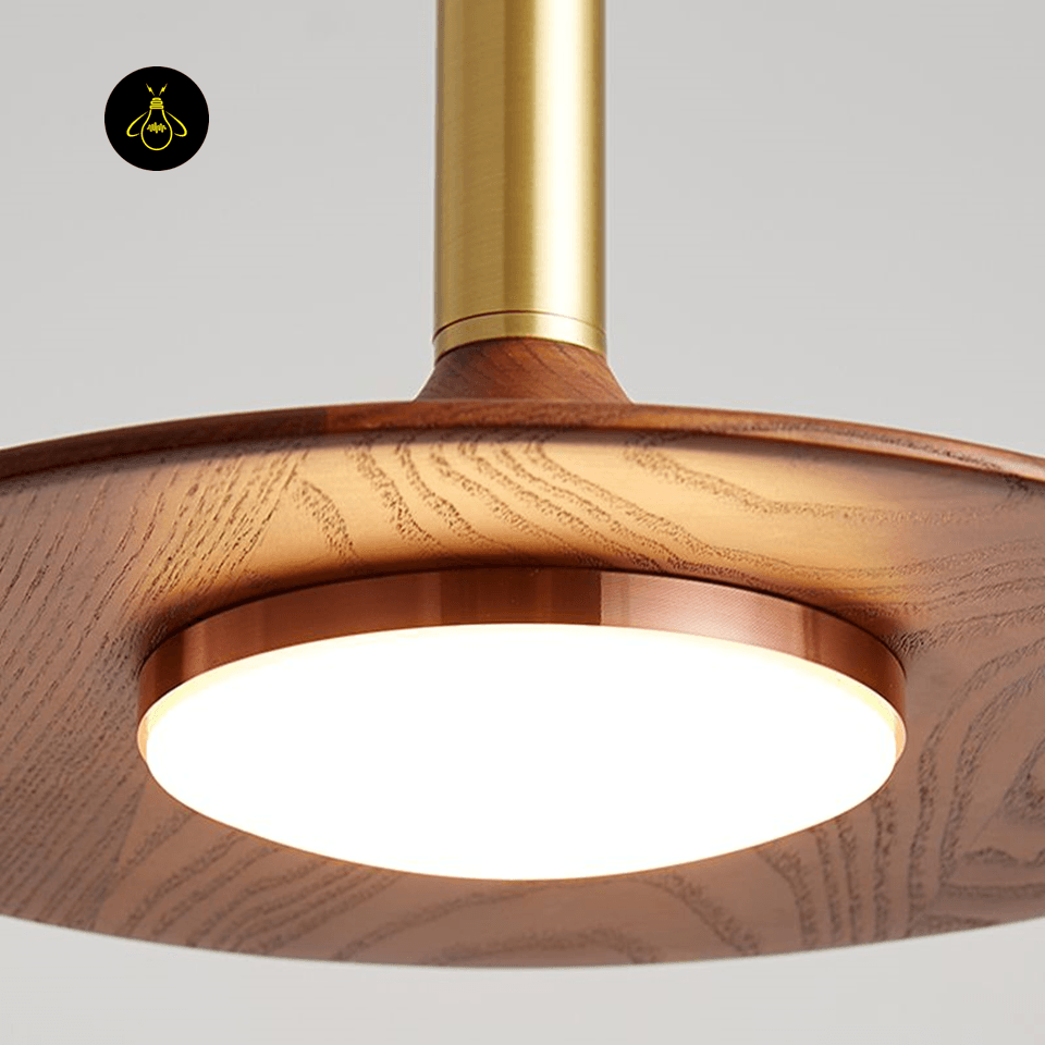 Jagmag Lights Wood Pendant Light | SMD LED Natural Wood Finish | Wood | See Pictures | Natural Wood | Kitchen Dining Room | Natural Modern Wood Design | Modern Wood Pendant Light Kitchen Wood Lamp Carins Pendant - Jagmag Lights