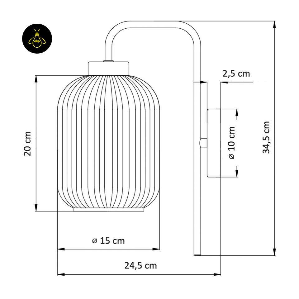 Fluted Glass Wall Light – Vintage Golden Chandelier Light | Wall Light for Living & Bedroom | Jagmag Lights