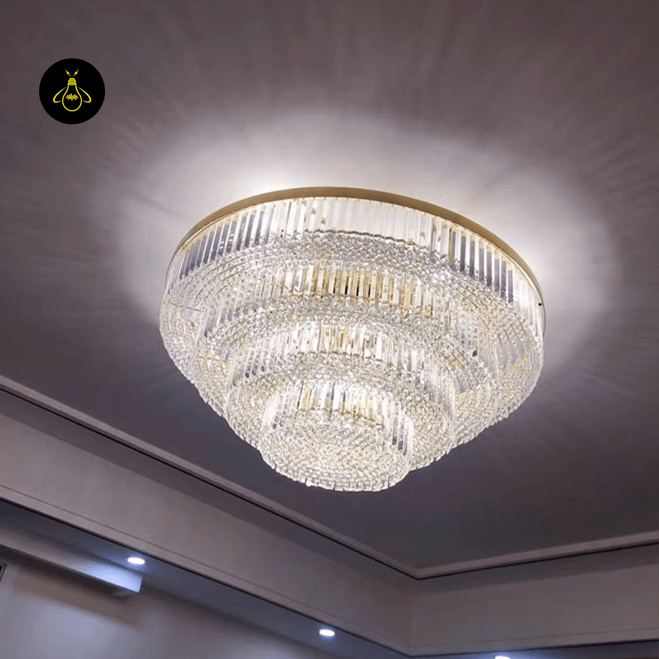Jagmag Lights Contemporary Crystal Ceiling Chandelier, Modern Design, for Living Room, Dining Room, or Bedroom - Jagmag Lights