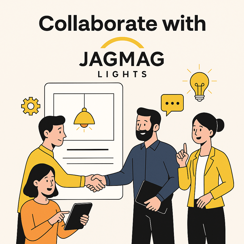 an animated image describe colloration for lighting product with jagmag lights branding