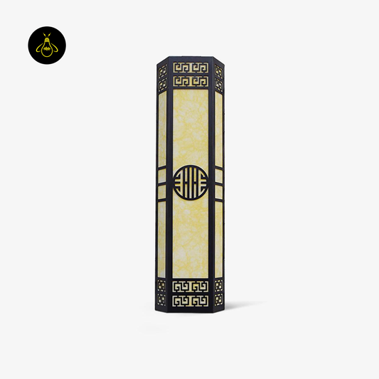 Stripe Outdoor LED Wall Light – Black & Light Yellow | IP65 Rated | Jagmag Lights