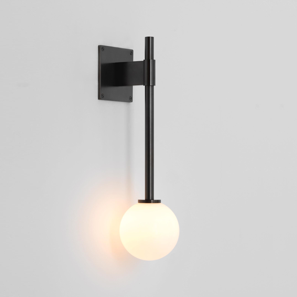 Antique Brass Glass Wall Light – Modern Opal Sconce | Jagmag Lights