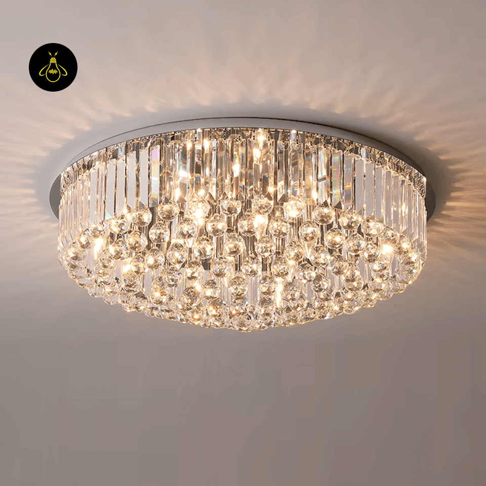 Jagmag Lights Contemporary Crystal Ceiling Chandelier, Modern Design, for Living Room, Dining Room, or Bedroom - Jagmag Lights