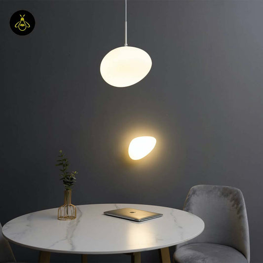 White Opaline Glass Wall Light – Matte Finish | Premium Lighting for Living Room, Hallways, Bedrooms | Jagmag Lights