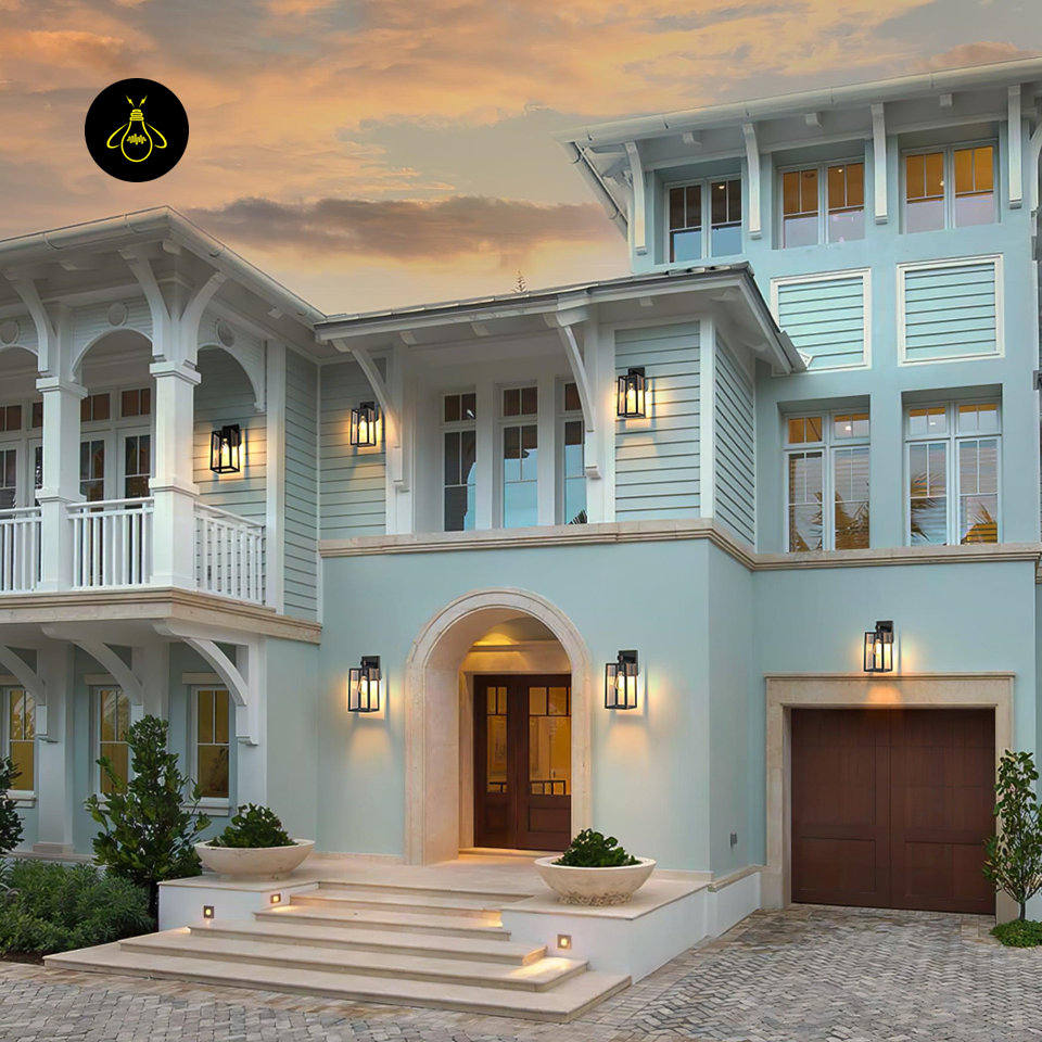 Outdoor Wall Lantern – Black Metal & Glass IP44 Light | Jagmag Lights India