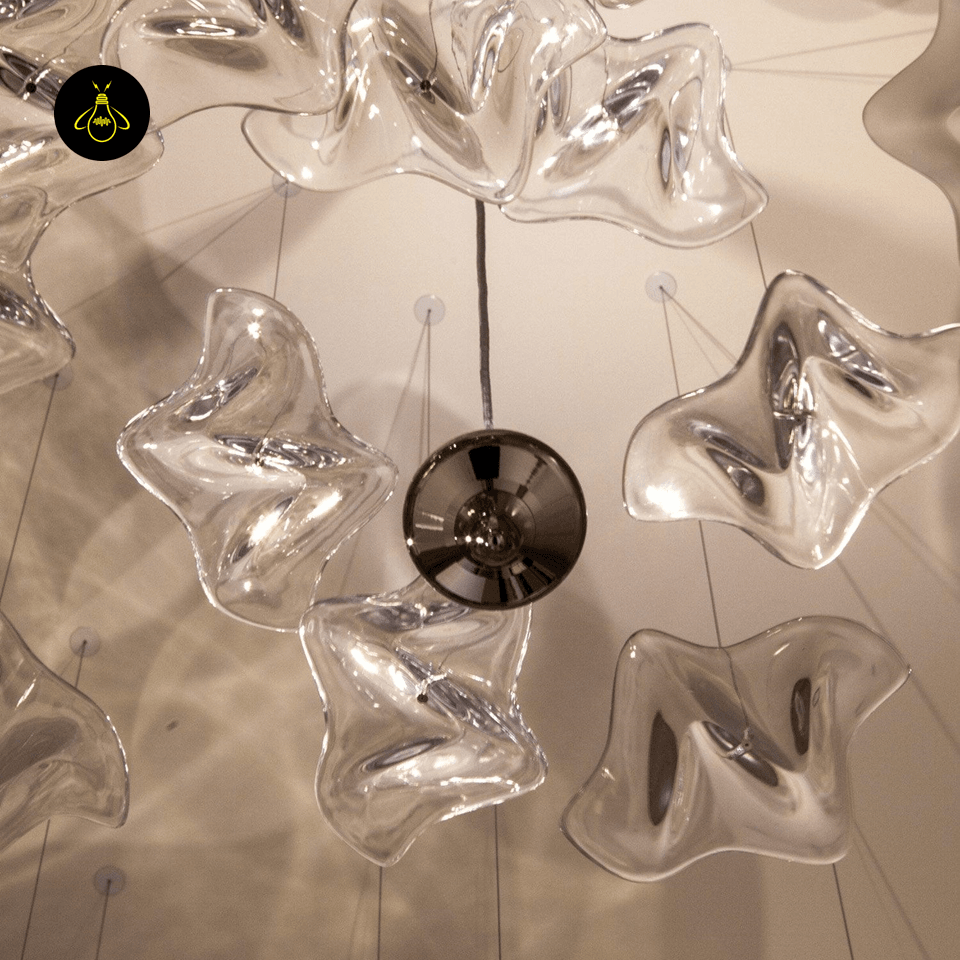 Jagmag Lights Cascading Wave Chandelier with Integrated LED, 29.5″ Diameter, for Living Room or Dining Room - Fancy and Decorative lights - Brand name jagmag lights