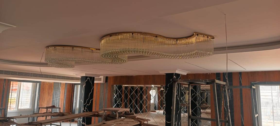 Learn About Visakhapatnam Banquet - Crystal Wave Chandelier - Brand name Jagmag Lights