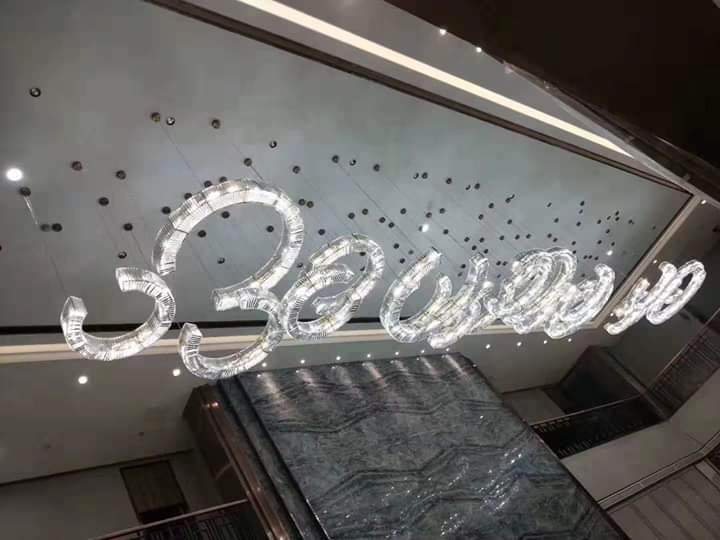 The Sapphire Estate [Indore] - 16 Foot Modern Crystal Chandelier - Jagmag Lights