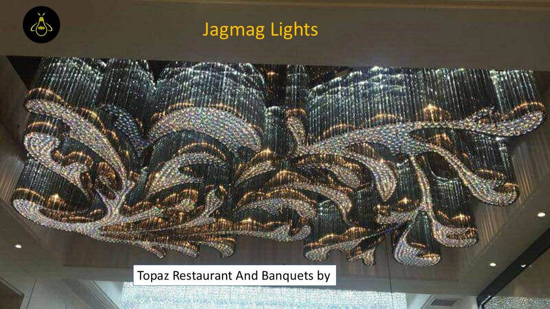 Topaz Radiance [Surat] - 8 Foot Banquet Hall Crystal Chandelier - Jagmag Lights