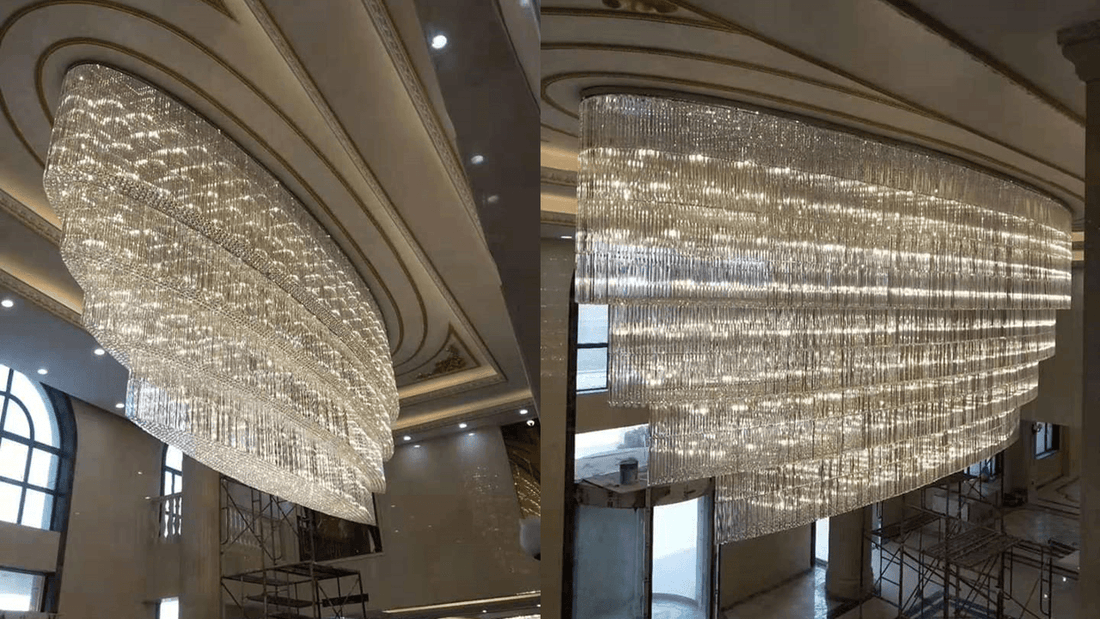 Learn About Rajmahal Luminescence [Jaipur] - 18 Foot Hotel Lobby Chandelier - Brand name Jagmag Lights