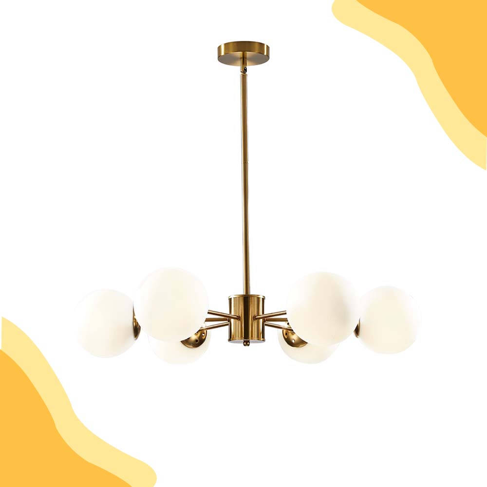 Chandelier in Bedroom mounted on a clean surface