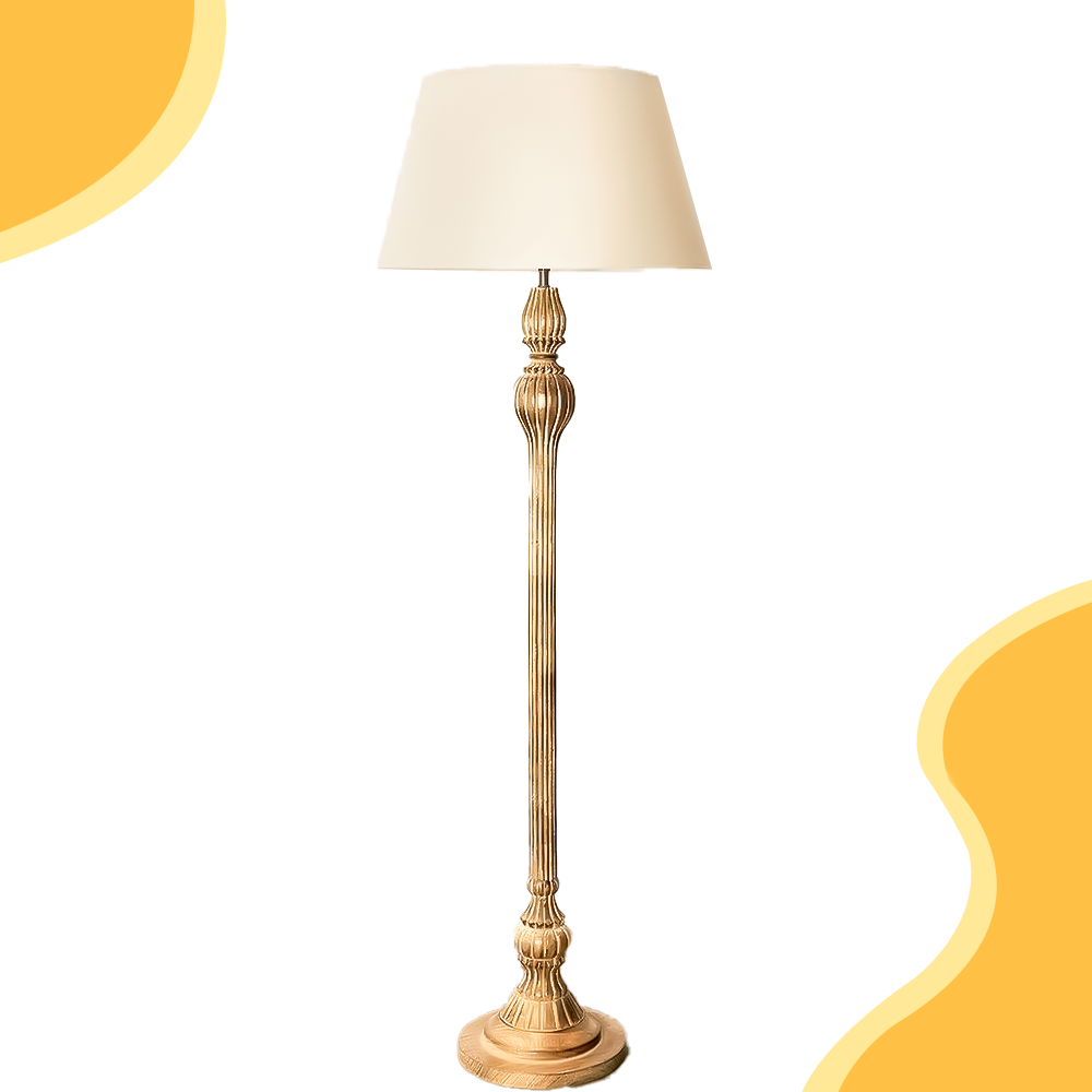 f floor lamp with vibrant colours, water flowing background colours for category page in 1:1 ratio