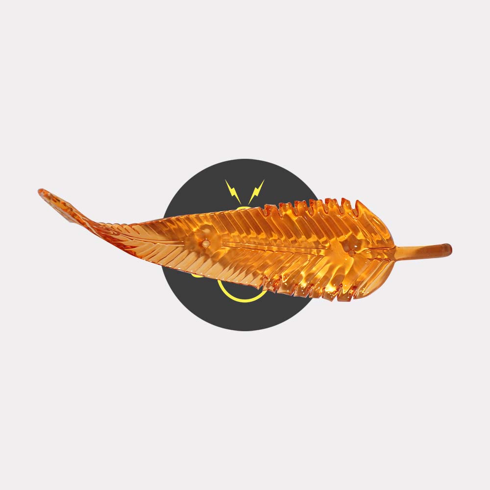 Borosilicate Glass Mango Leaf – Clear 240mm | Lighting Component for Chandeliers