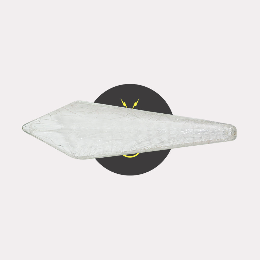 Clear Borosilicate Crystal Edge Glass Bar – 255mm | Chandelier Lighting Component | 100 Pcs In Per Box