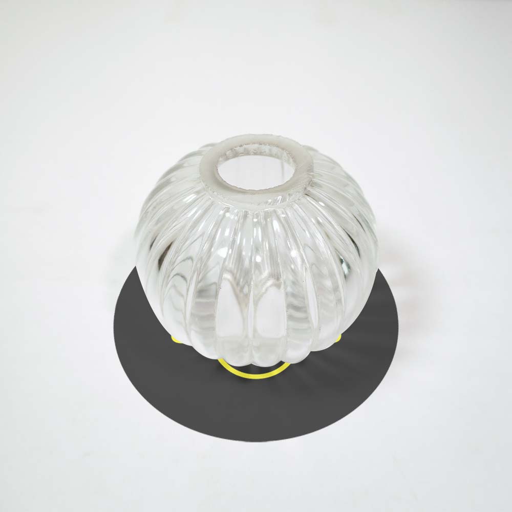 Borosilicate Clear Pumpkin Glass Ball – 70mm