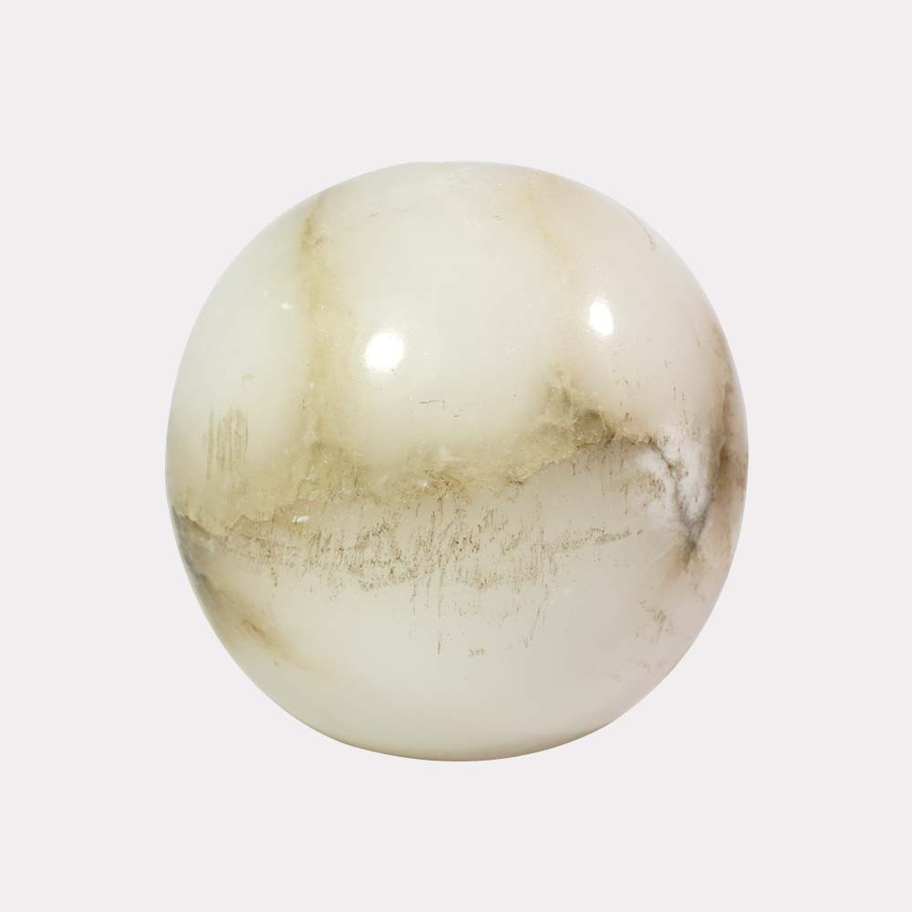 Alabaster Glass Ball – 6 Inch Round | Lighting Component for Chandeliers