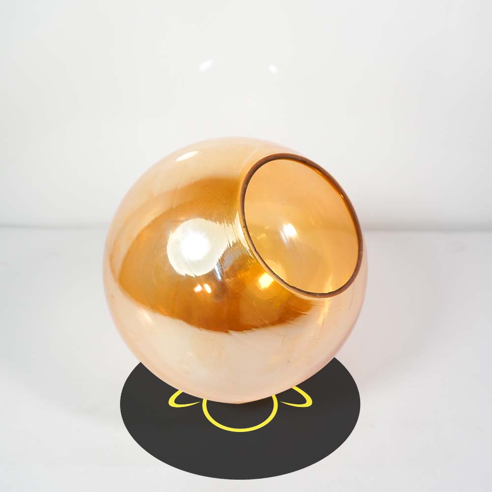 Gold Borosilicate Glass Shade – 150mm Mouth-Blown | Chandelier Component