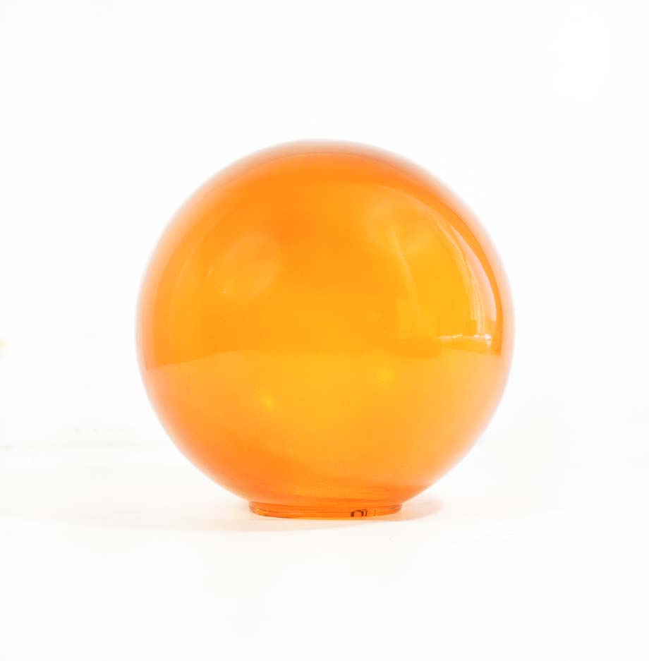 Orange Borosilicate Glass Ball – 5 Inch Round | Lighting Component for Chandeliers