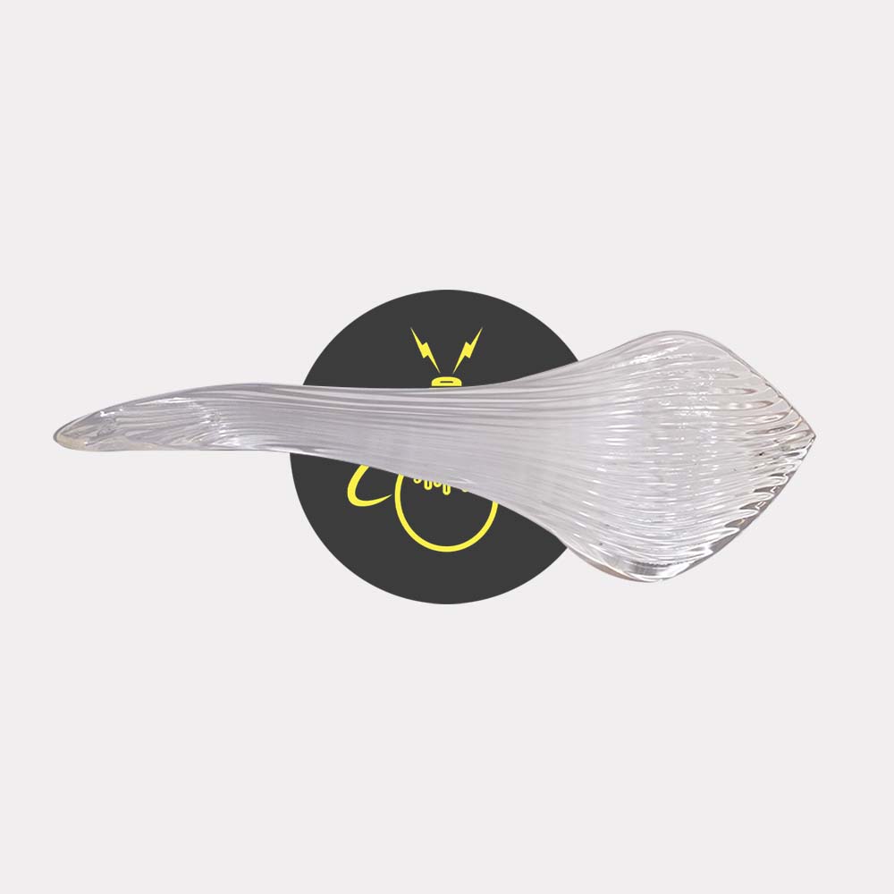 Borosilicate Glass Snake Plant Leaf – 270mm Clear | Lighting Component for Chandeliers | 100 Pieces per Box