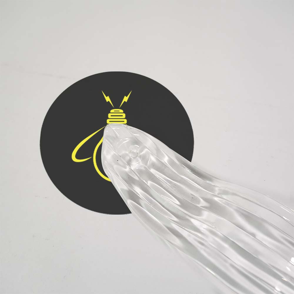 Borosilicate Glass Bamboo Leaf – Gold Finish 150mm | Lighting Component for Chandeliers | 100 pcs in per box