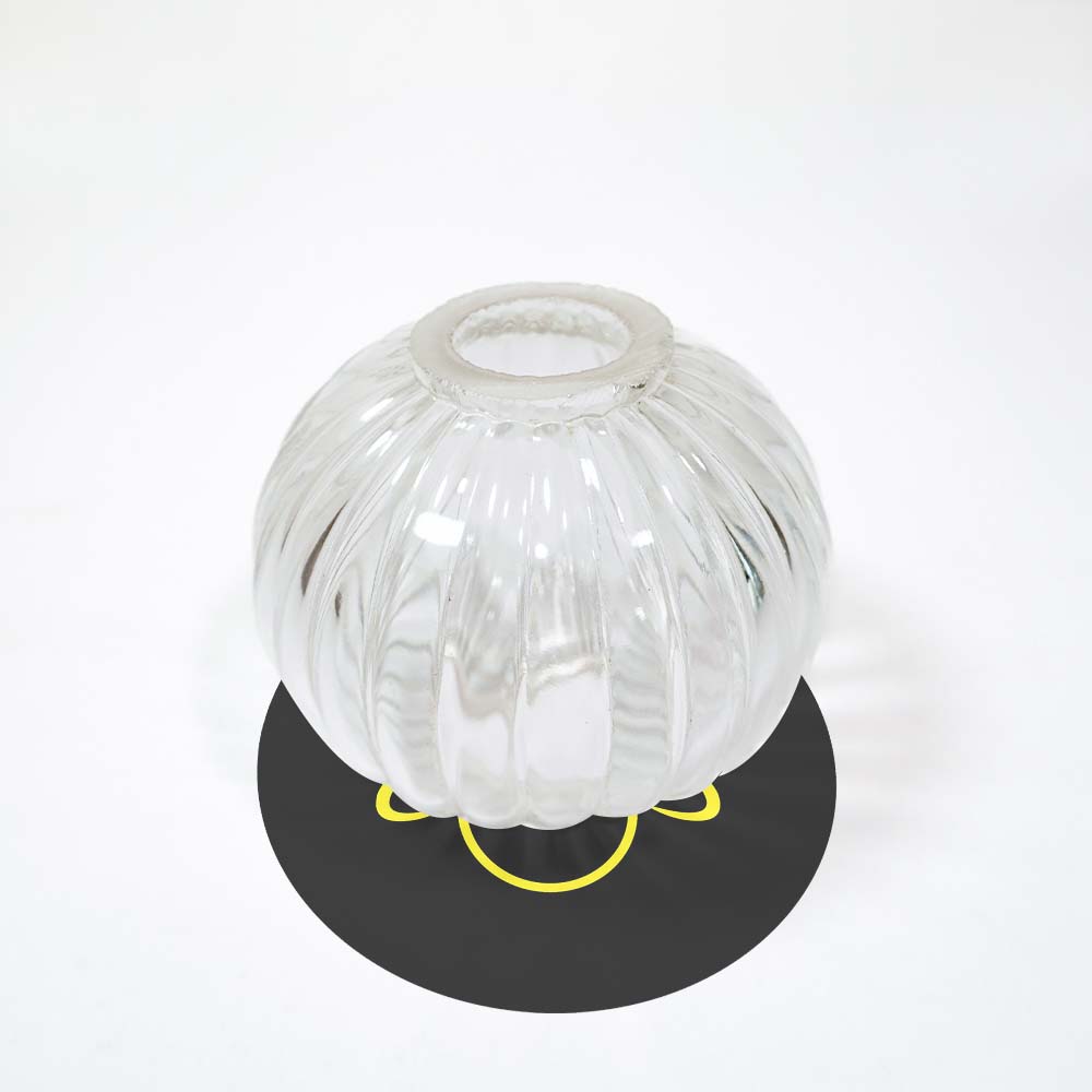 Borosilicate Clear Pumpkin Glass Ball – 70mm